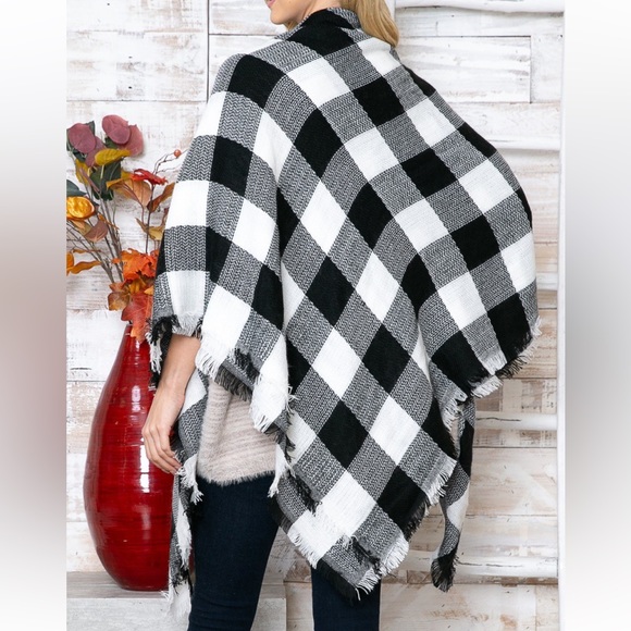 AURORA LUXE HOLIDAY SQUARE BLANKET SCARF WRAP - Picture 4 of 4